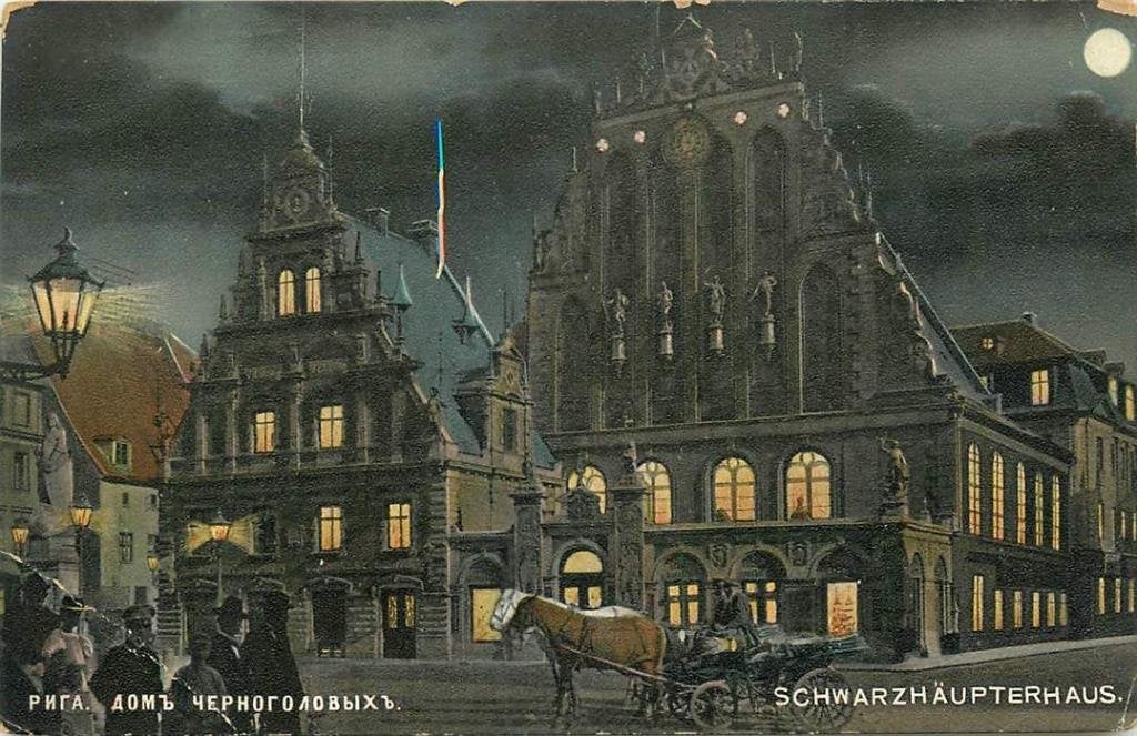 381-175-015 Riga Schwarzhaupterhaus, Verzenden, Voor 1920, Overig Europa