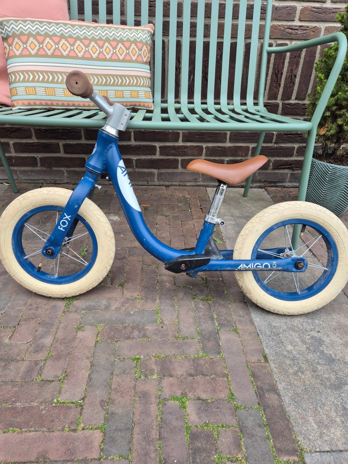 Amigo Fox loopfiets 12 inch - Blauw, Ophalen, Gebruikt, Amigo