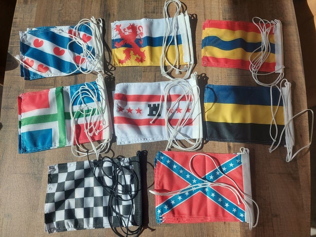 Crossauto vlaggetjes 30x20 cm provincievlaggetjes, Ophalen of Verzenden, Nieuw