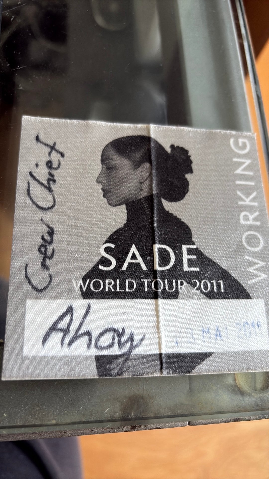 Sade backstage pas in tact 2011 tour Ahoy nieuwstaat, Ducoso, Ophalen of Verzenden, Zo goed als nieuw, Foto of Kaart