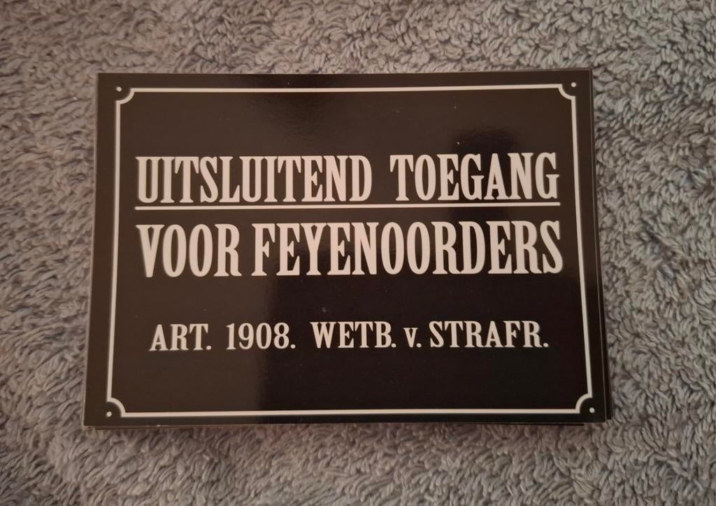 Sticker uitsluitend toegang voor Feyenoorders, Verzamelen, Stickers, Ophalen of Verzenden, Nieuw, Sport