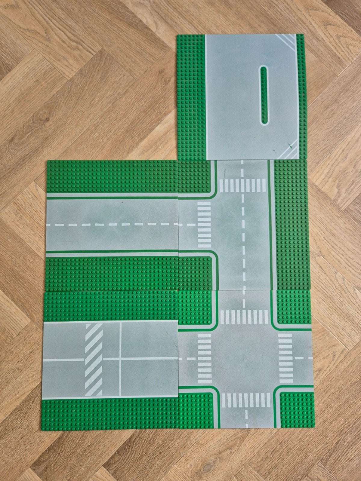 5 groen grijze lego weg platen wegenplaten vintage jaren 90, Kinderen en Baby's, Speelgoed | Duplo en Lego, Verzenden, Lego, Compleet