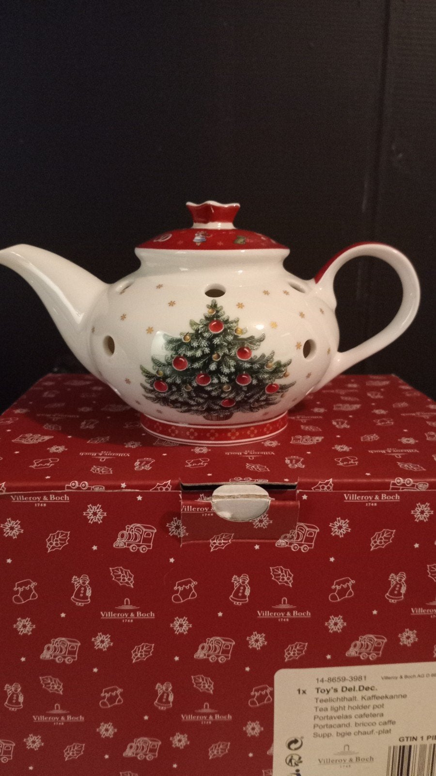 Villeroy & Boch Theelichthouder Theepot Kerstmis, Overige typen, Nieuw, Ophalen of Verzenden, Overige stijlen