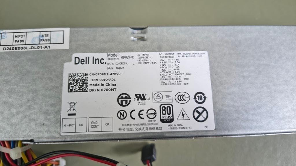 Dell Voeding 240W voor OptiPlex SFF modellen, Ophalen of Verzenden, Gebruikt