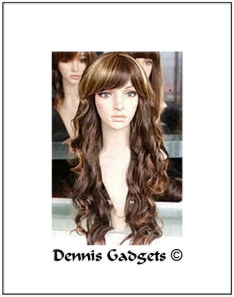 Dennis Gadgets : Damespruik lang mixed brown nr. 67, Ophalen of Verzenden, Nieuw, Pruik of Haarverlenging