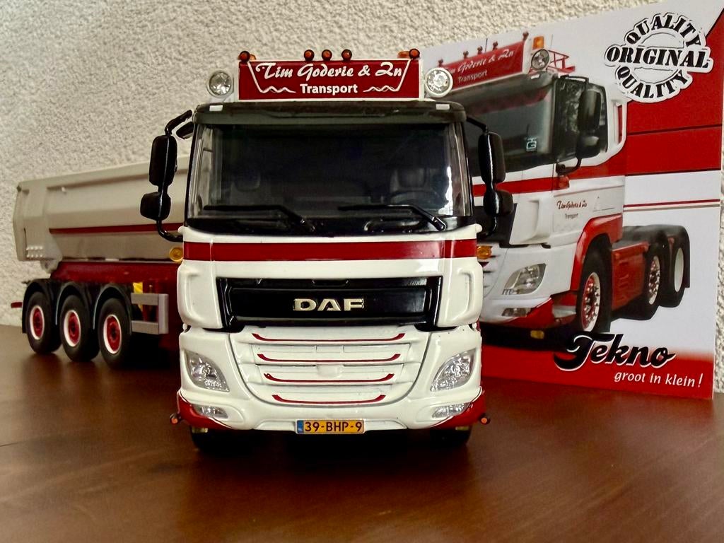 Tekno Tim Goderie DAF CF + lading- kipper oplegger,nr.97/100, Ophalen of Verzenden, Zo goed als nieuw, Bus of Vrachtwagen, Tekno