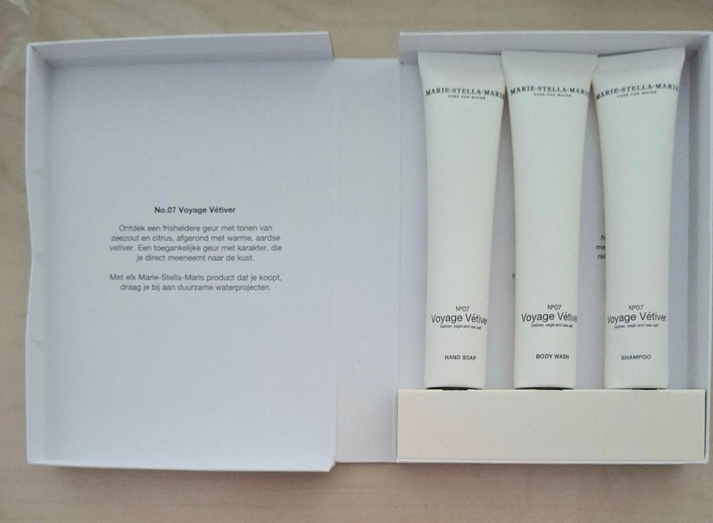 Nieuwe Marie-Stella-Maris Voyage Vétiver boddy pakket, Ophalen of Verzenden, Nieuw, Bad & Douche