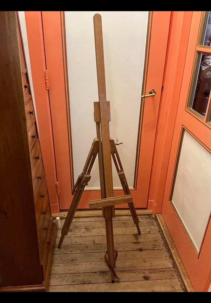 Gebruikte Mabef schildersezel. Mist bovenste stukje. 117 x25, Hobby en Vrije tijd, Schilderen, Ophalen, Zo goed als nieuw, Ezel