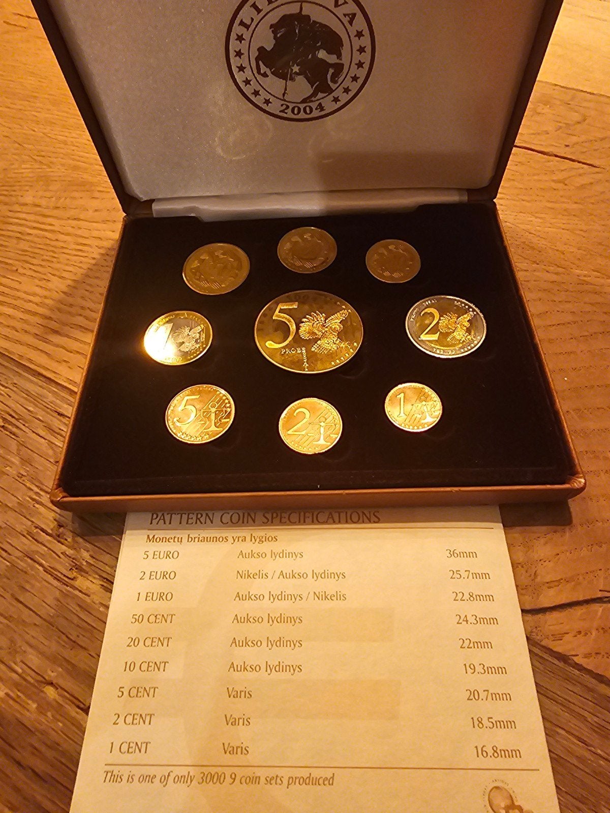 Litouwen 2004 Euro Pattern Coins – 9 Munten – Oplage 3000, Ophalen of Verzenden, Overige landen, Setje