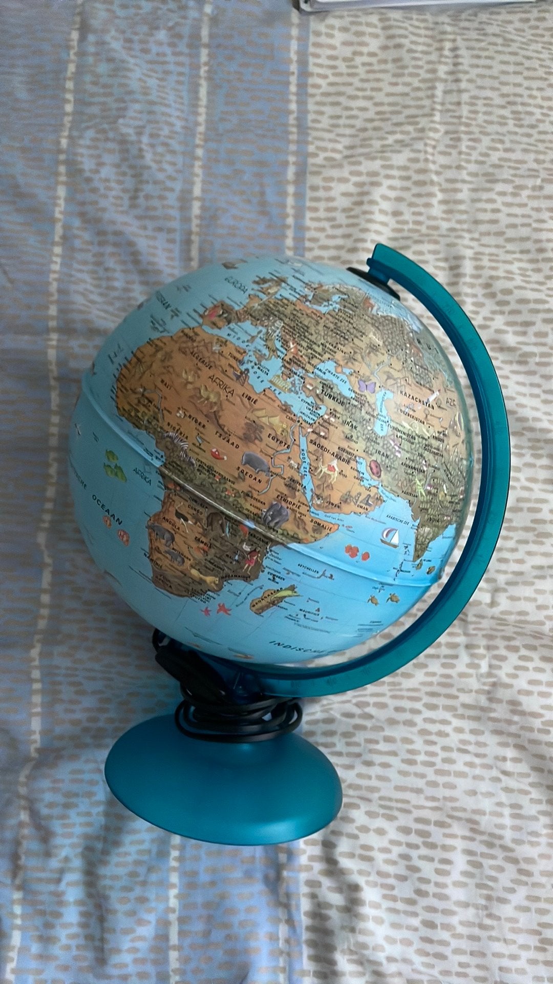 Wereld Globe, Gebruikt, Kunststof, Educatief, Ophalen of Verzenden