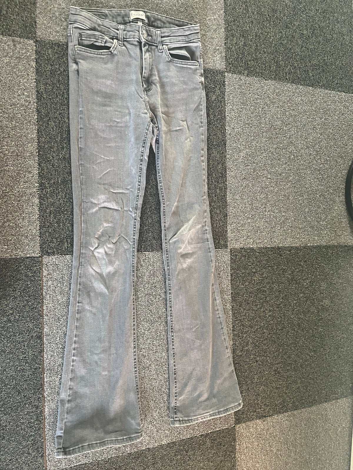 Only flared jeans grijs, Gedragen, Ophalen, Maat 38/40 (M), Grijs
