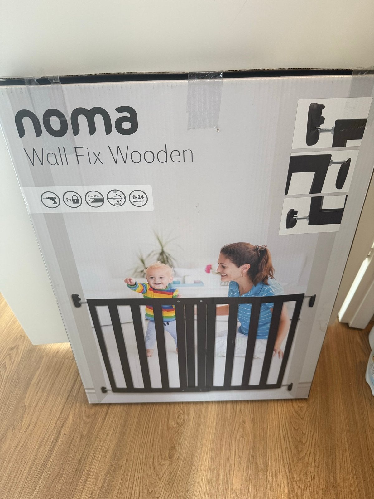 Noma Wall Fix Wooden Veiligheidshekje - Nieuw in doos, Ophalen, Nieuw, 100 tot 115 cm, Schroefhekje
