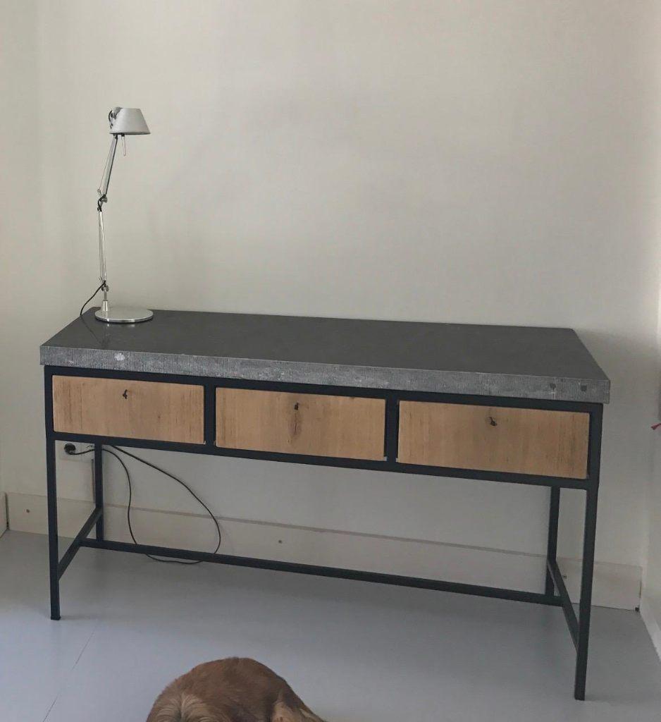 Exclusief Industrieel Design Dressoir | Staal & Natuursteen, Huis en Inrichting, Kasten | Dressoirs, Ophalen, Industrieel, vintage, design, handgemaakt, staal & natuursteen