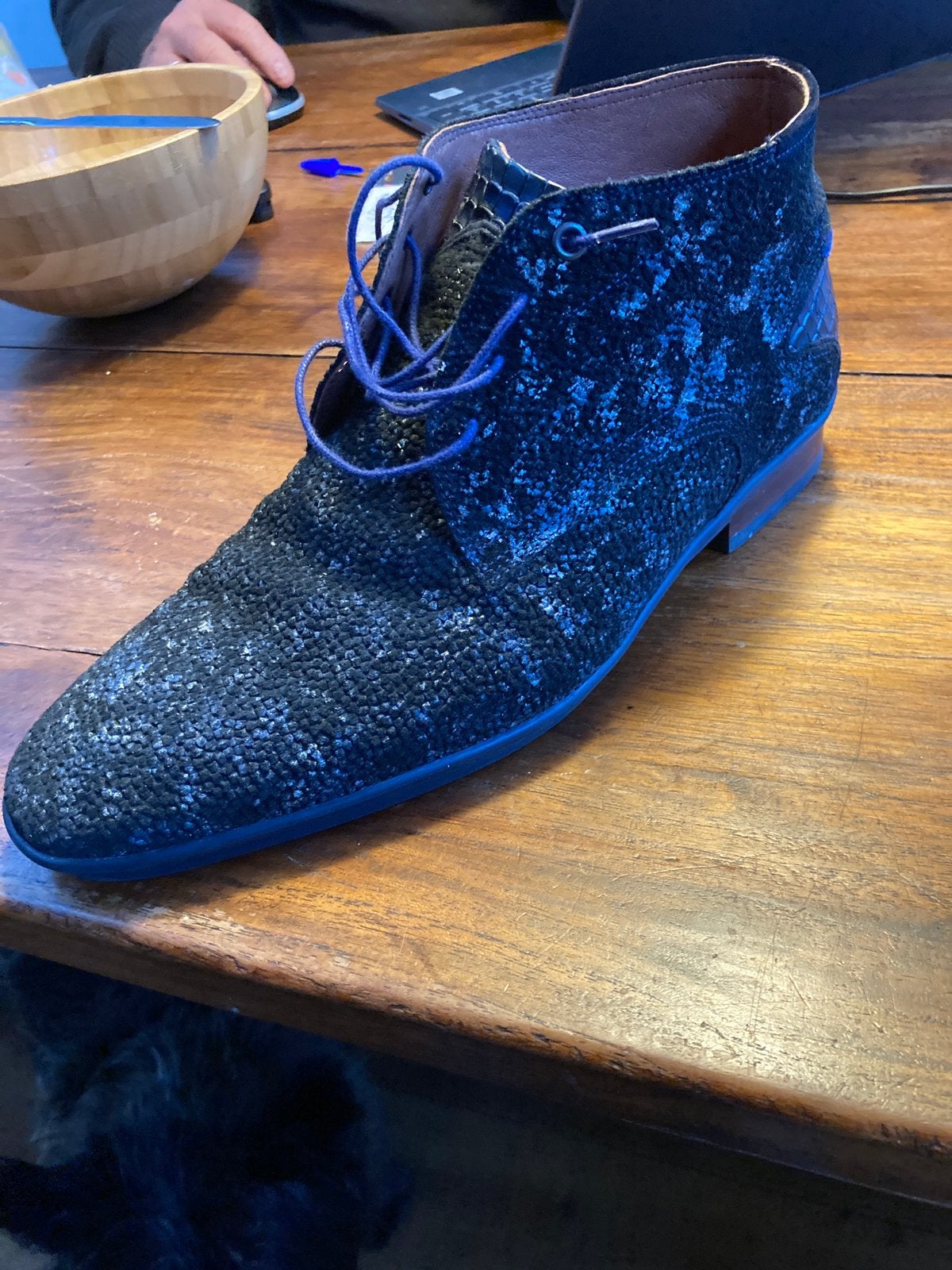 Floris van Bommel  moderne schoen maat 8,5, Kleding | Heren, Ophalen, Zo goed als nieuw, Blauw