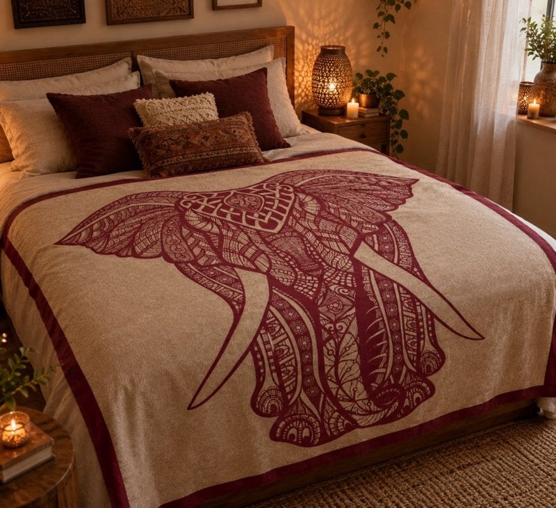 Wanddecoratie, mandala kleed, bedsprei, bankkleed, decoratie, 215 cm, 3811JM, Info@rodebeagle.nl, Nieuw