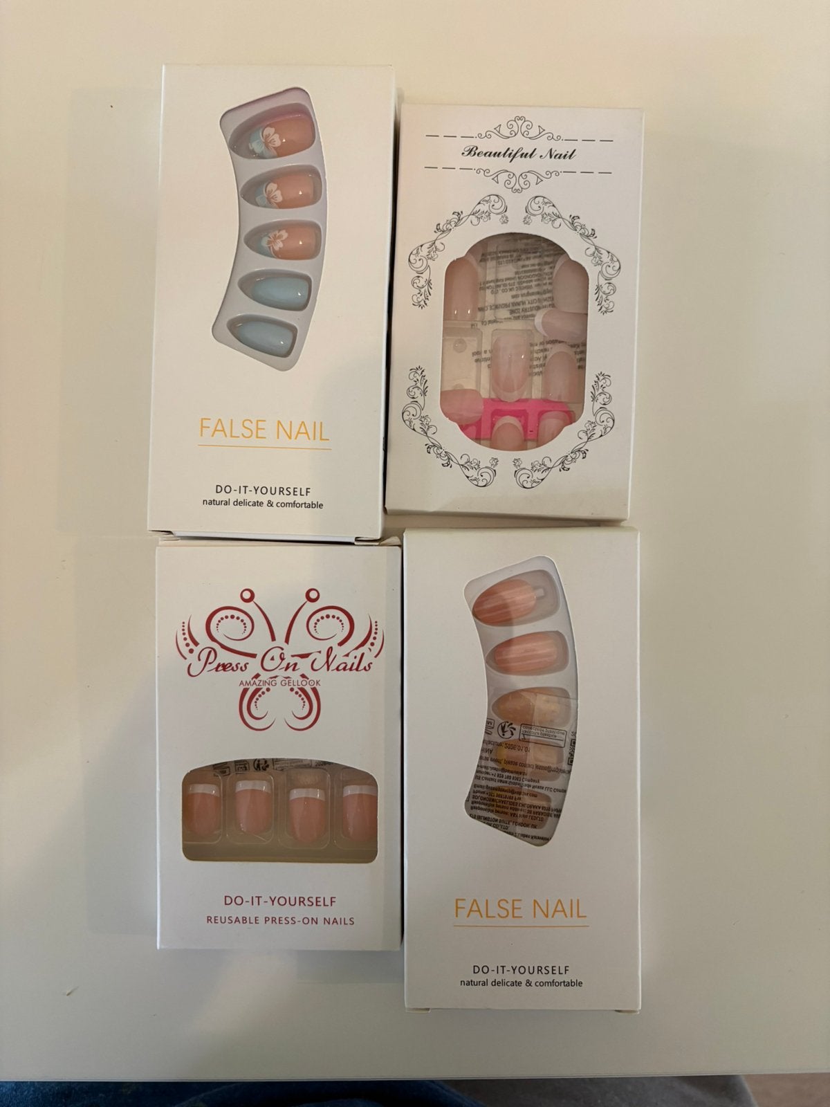 Nep nagels, Ophalen, Nieuw, Overige typen