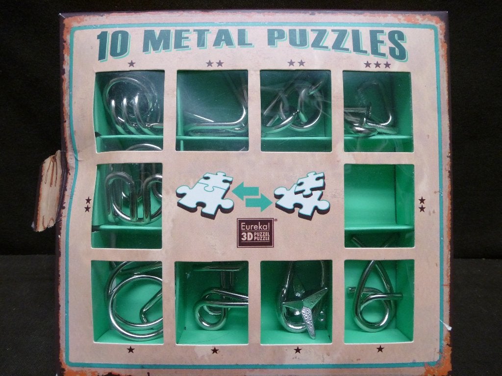 Eureka - Eureka! 10 Metalen Puzzels Groene Editie | nieuw, Ophalen of Verzenden, Minder dan 500 stukjes, Nieuw, Overige typen