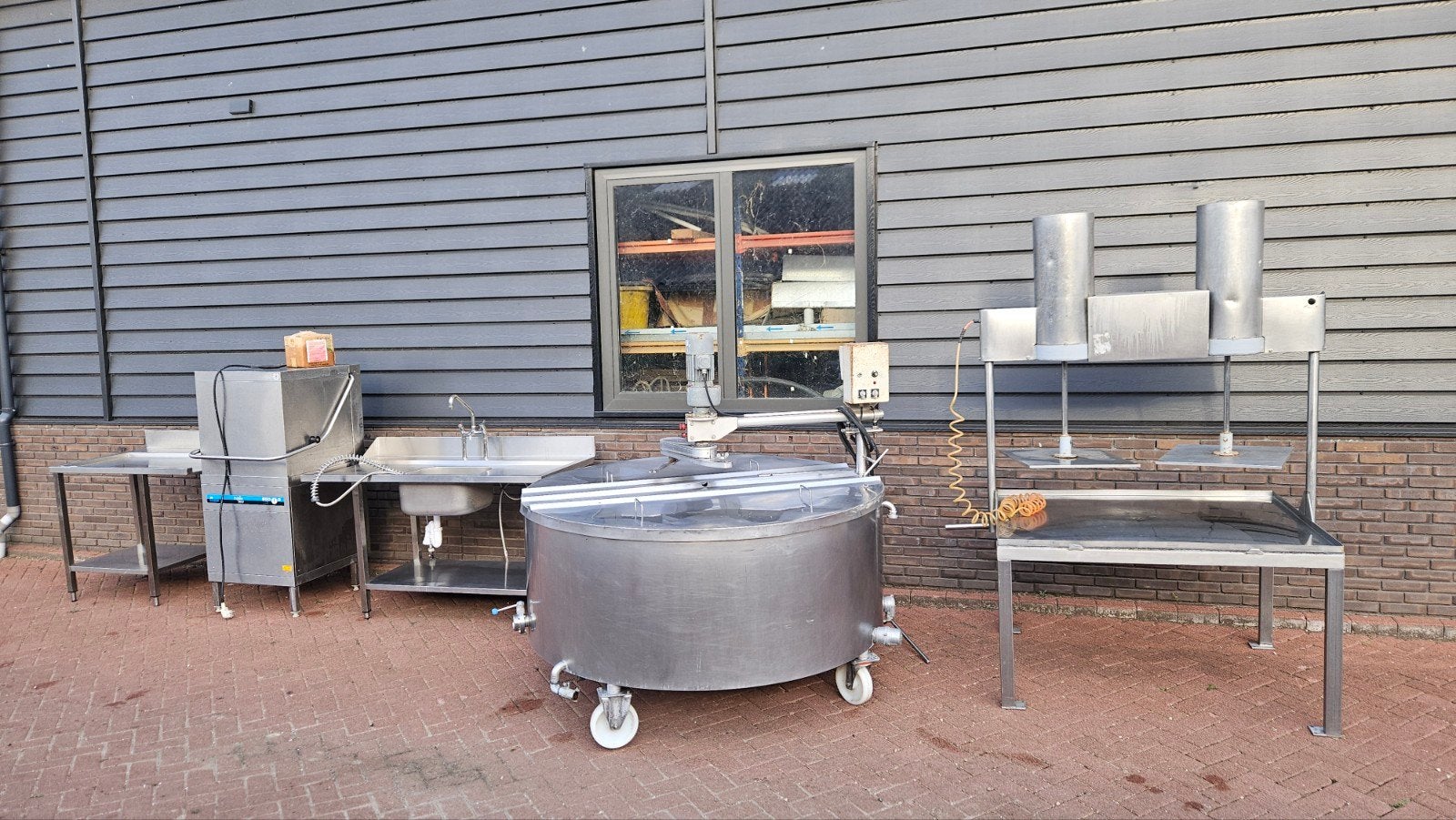 Kaastobbe 1500 liter + Kaaspers + Wasstraat, Ophalen, Gebruikt