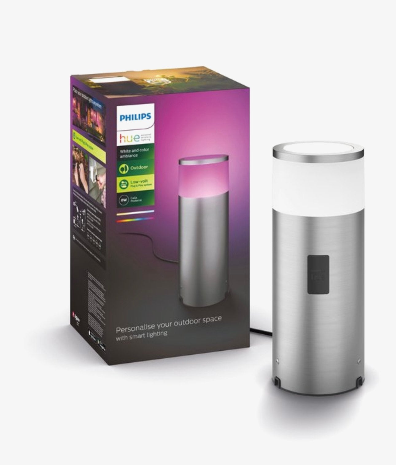 Philips Hue Calla Sokkellamp White & Color Roestvrij Laag, Ophalen, Nieuw