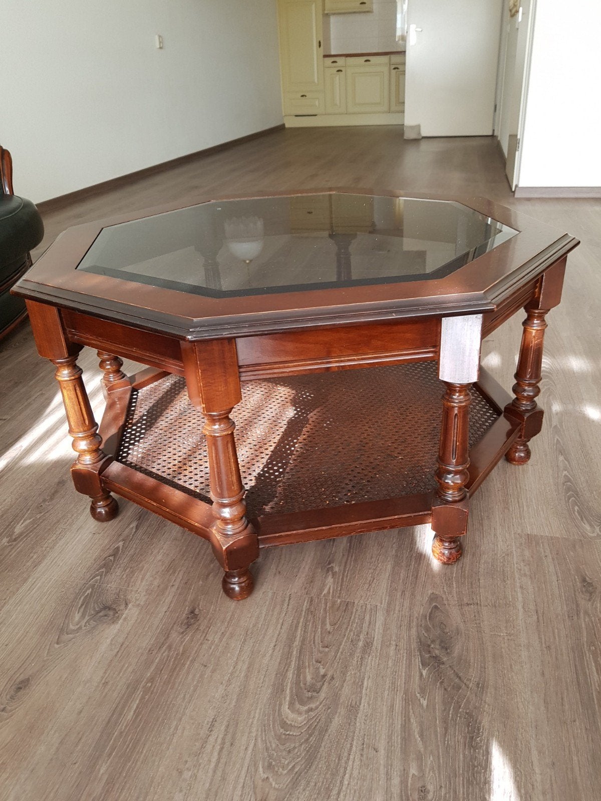 mooie kersenhouten salontafel, Ophalen, Rond, 50 tot 100 cm, 50 tot 100 cm