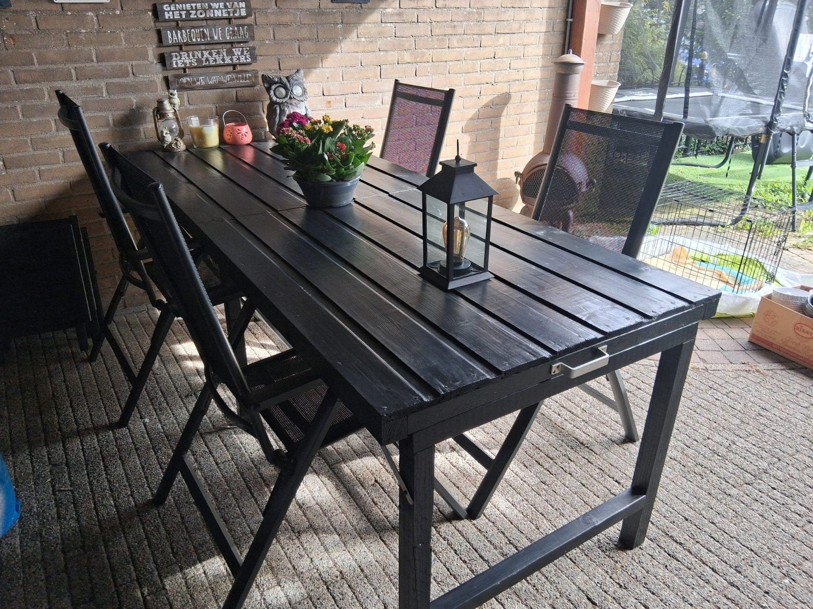 Foto 3 van Zwarte opklapbare tuintafel