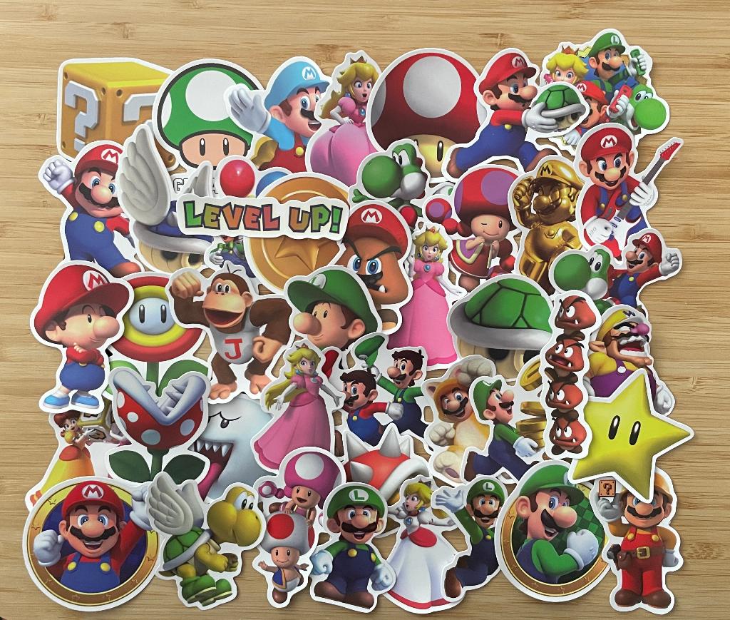 Super mario stickers, Verzenden, Nieuw, Meerdere stickers