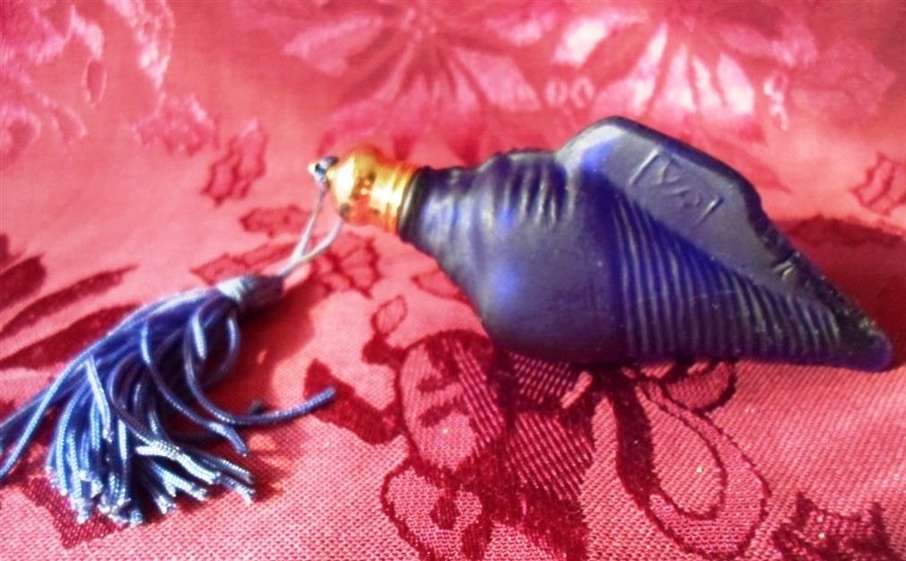 Blauw glazen Parfumflesje met kwastje. 7,50 per stuk., Ophalen of Verzenden, Zo goed als nieuw, Parfumfles
