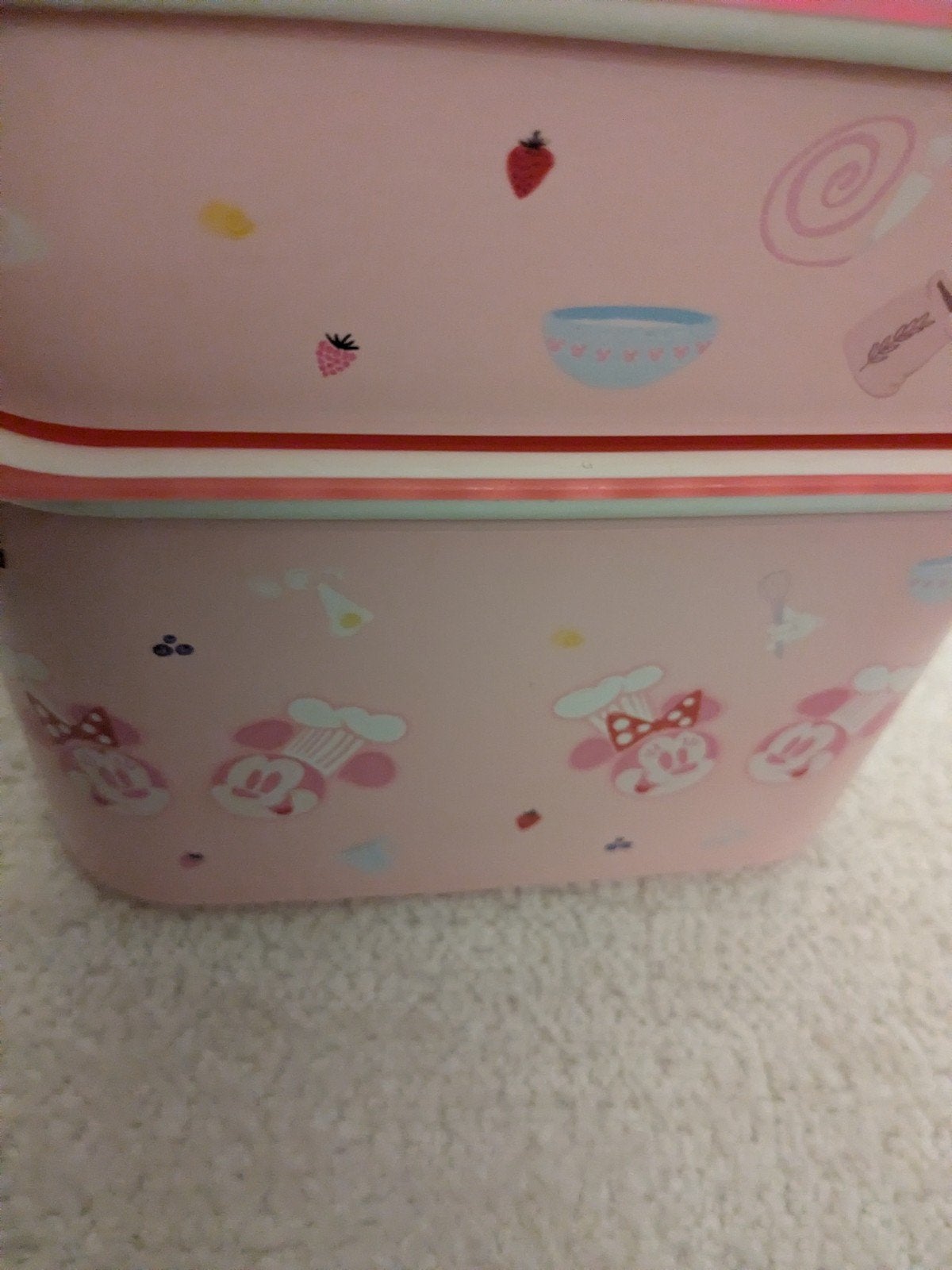 Tupperware Disney Mickey Minnie bewaardozen en schalen, Gebruikt, Bewaardoos, Blauw, Ophalen of Verzenden