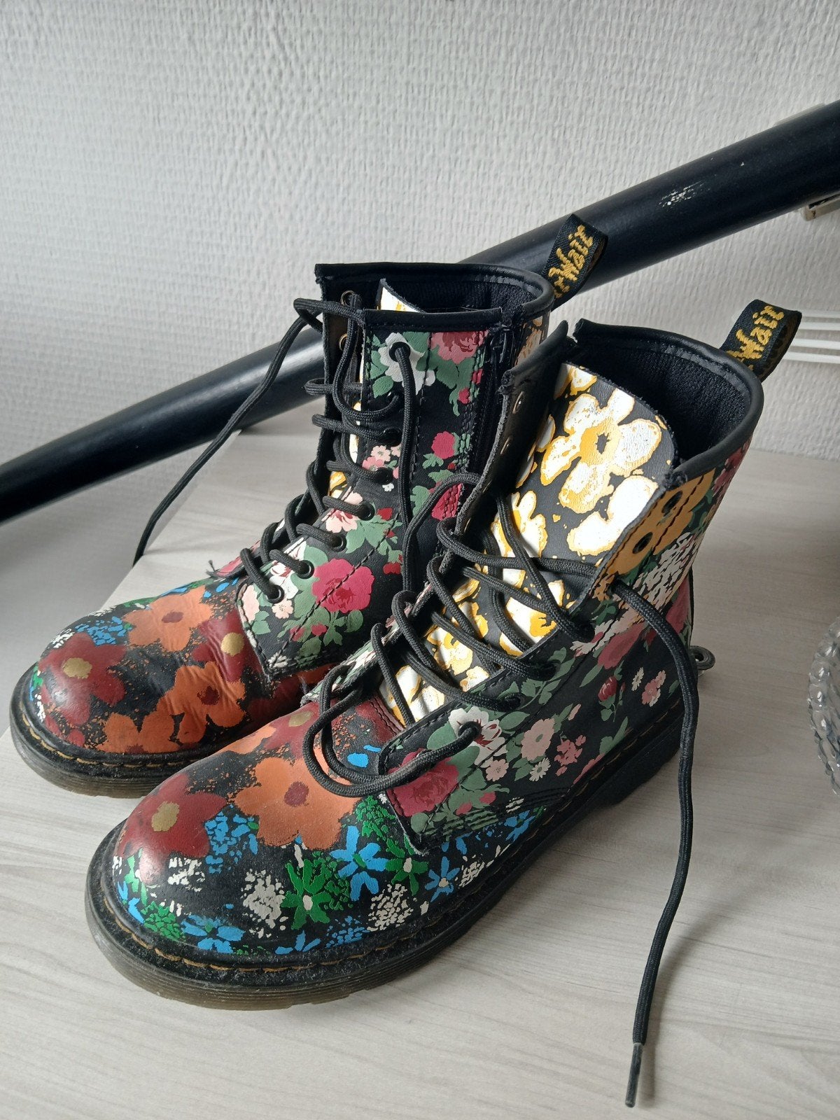 Dr. Martens bloemenprint laarzen, Ophalen, Overige kleuren, Lage of Enkellaarzen, Dr. Martens