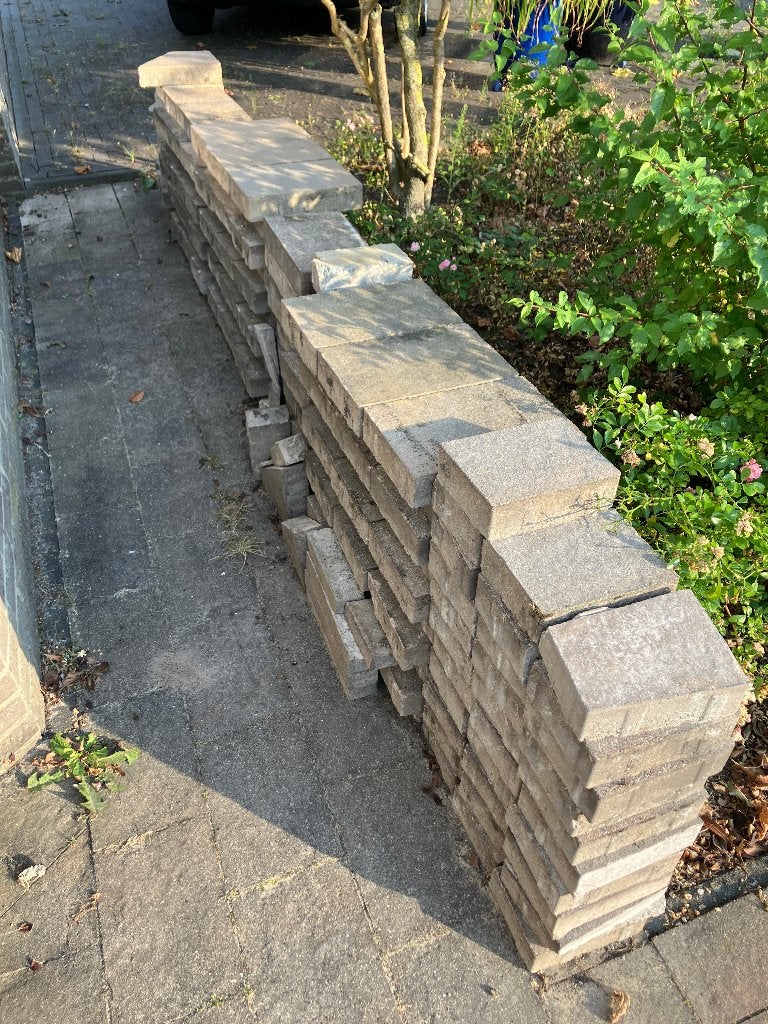 6 m2 Mediterraanse tuintegels 30 x 20 cm, Tuin en Terras, Tegels en Klinkers, Ophalen, Gebruikt, 5 tot 10 m², Beton