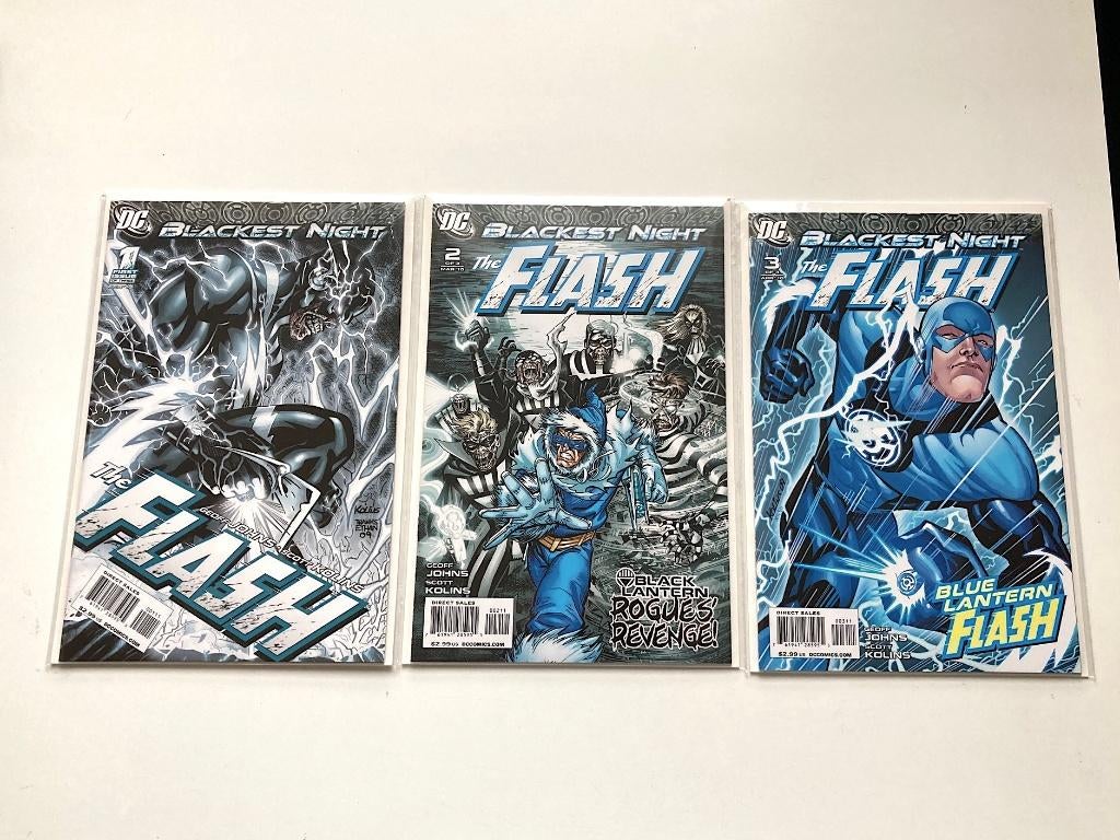 Blackest Night Flash #1-3 (set) DC Comics 2009, Ophalen, Amerika, Geoff Johns, Complete serie of reeks