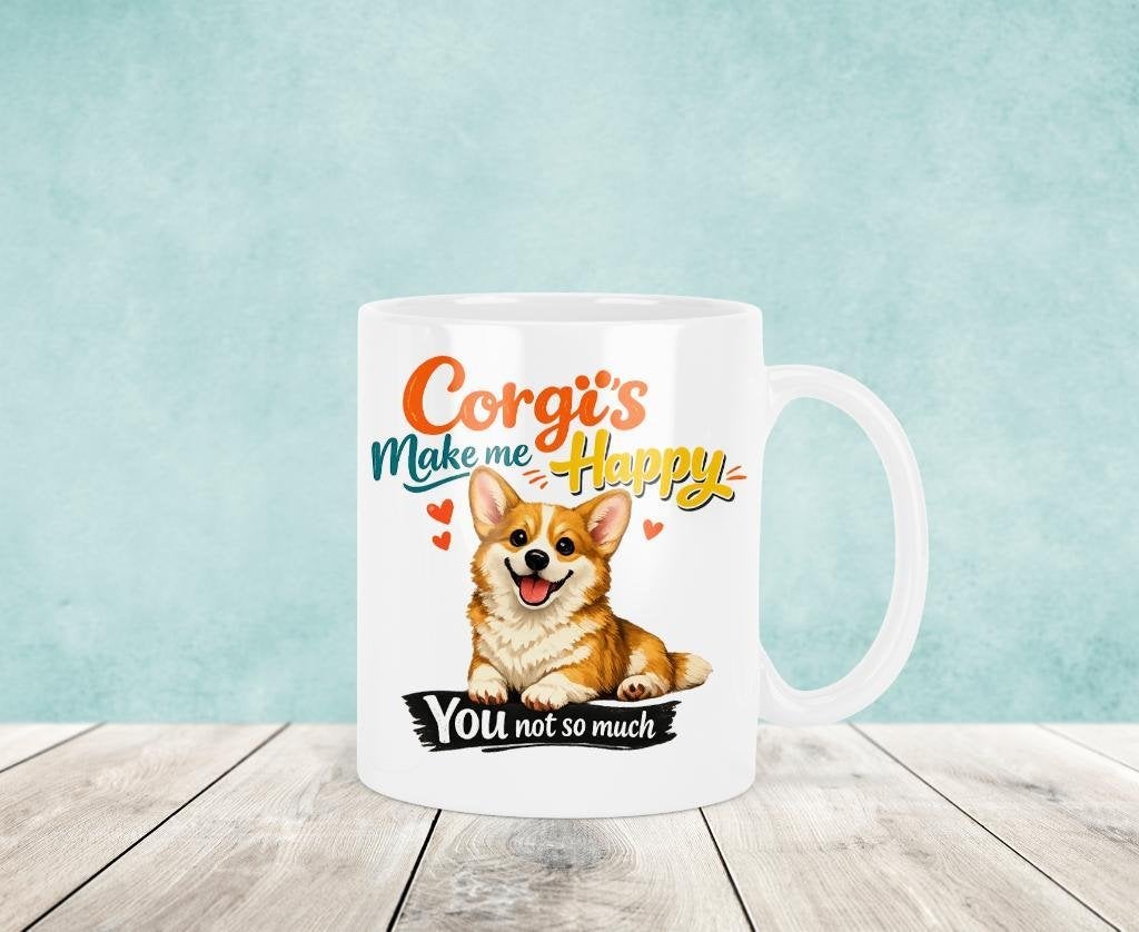 Corgi's Make Me Happy - Corgi Mok, Verzenden, Keramiek, Nieuw, Overige stijlen