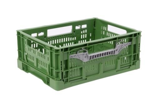 Veggie Fresh Opvouwbare Kunststof Krat - Groen, Ophalen, Opvouwbaar, Minder dan 50 cm, Minder dan 40 cm