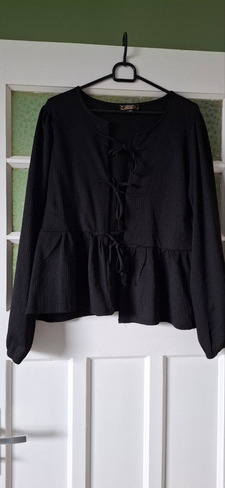 Zwarte Blouse met Strikken M/L - Patty Brard x Kruidvat, Zwart, Maat 42/44 (L), Patty Brard by Kruidvat, Ophalen of Verzenden