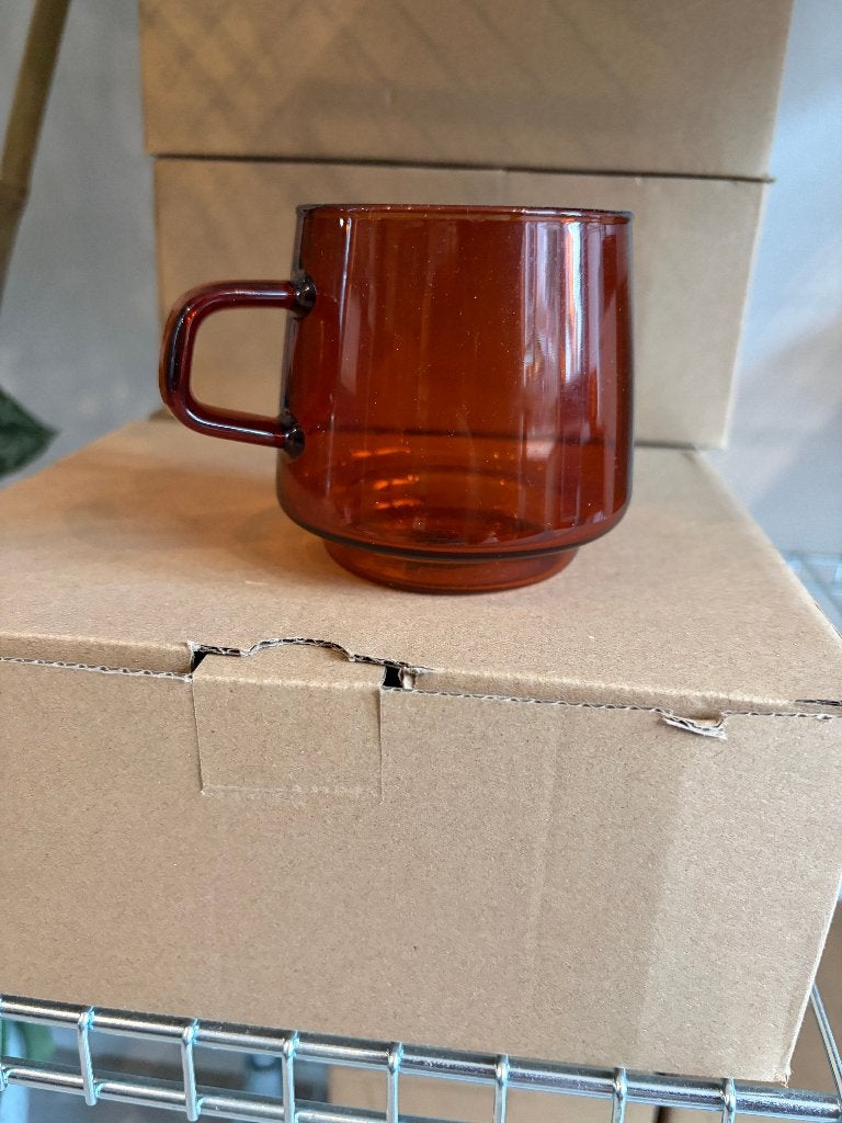 KINTO SEPIA koffiemok 340 ml amber glas, nieuw in doos, Ophalen, Overige merken, Nieuw, Mok