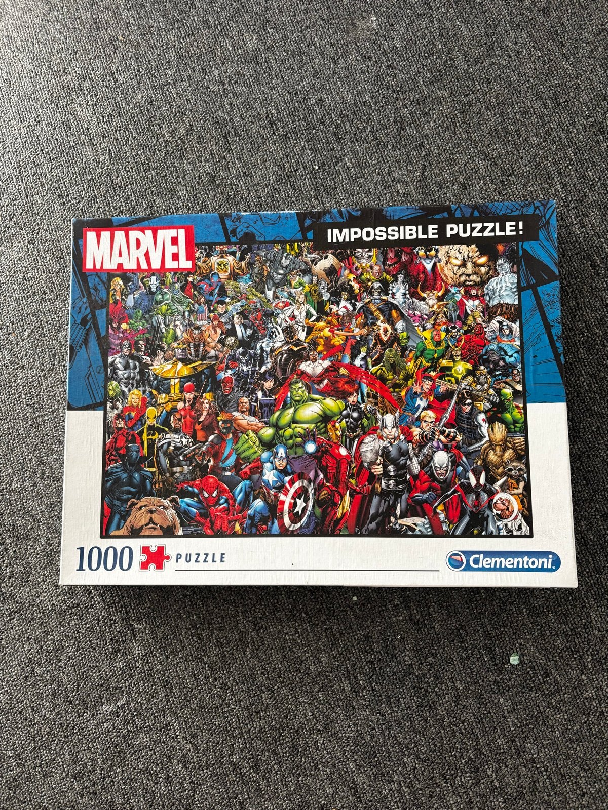 Marvel Impossible Puzzle 1000 stukjes - Clementoni, Ophalen of Verzenden, Meer dan 50 stukjes, Zo goed als nieuw, 6 jaar of ouder