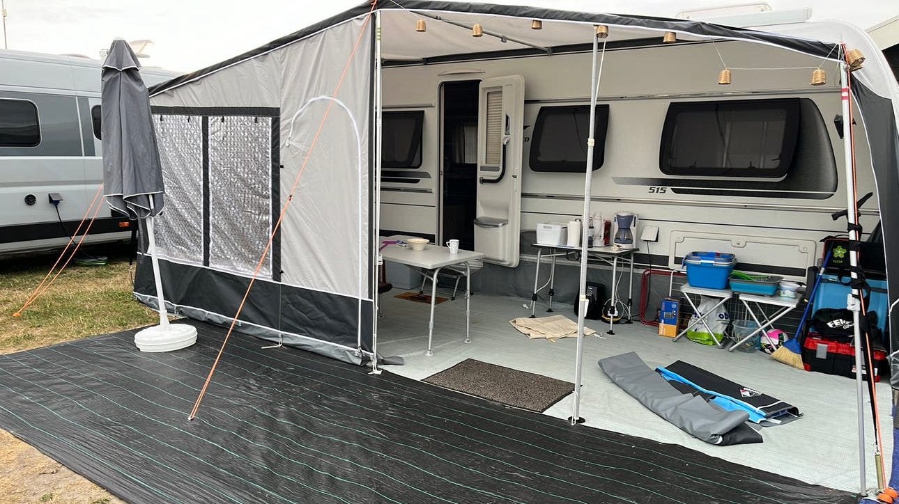 Zeer nette caravanluifel Panorama incl zij- en voorwanden., Caravans en Kamperen, Voortenten en Luifels, Ophalen, Zo goed als nieuw