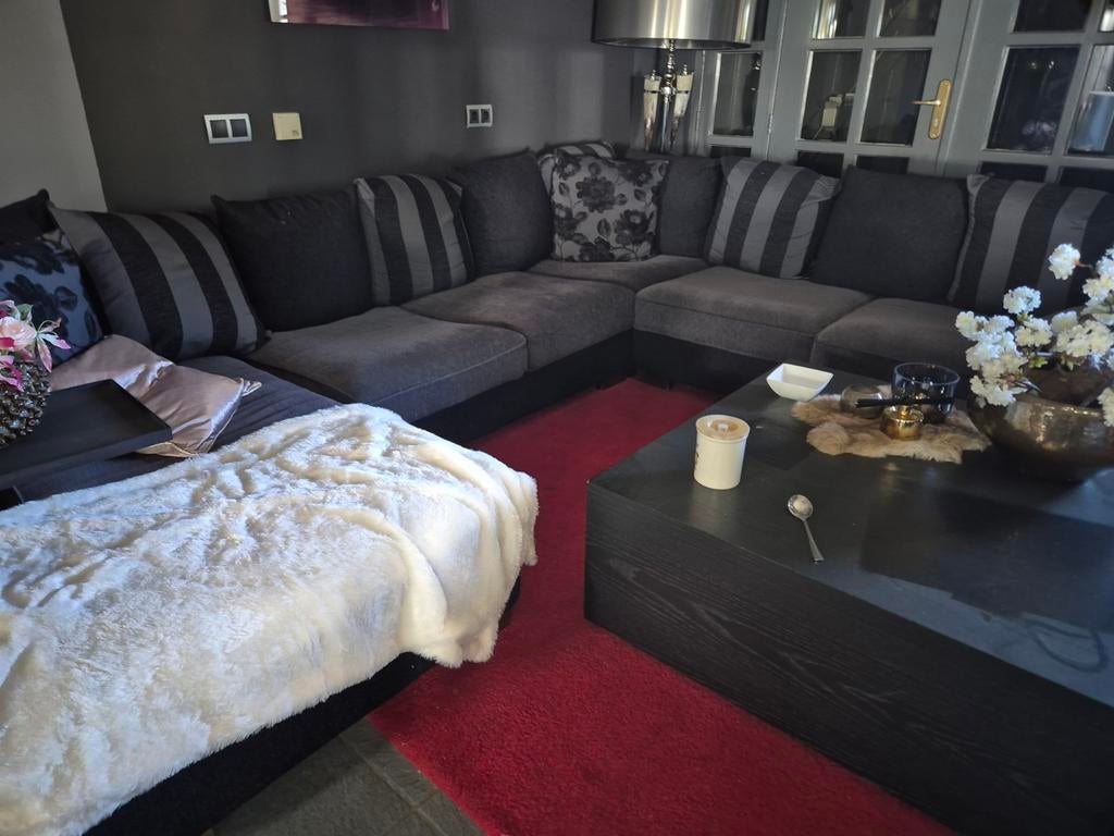 Hoekbank en fauteuil te koop, Ophalen, Gebruikt, ., .