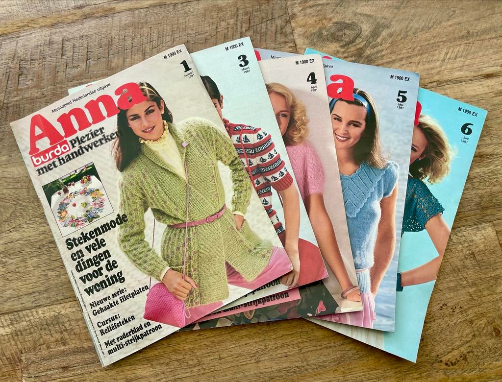 Anna Burda Handwerkblad - jaargang 1981, Ophalen of Verzenden, Zo goed als nieuw, Overige typen
