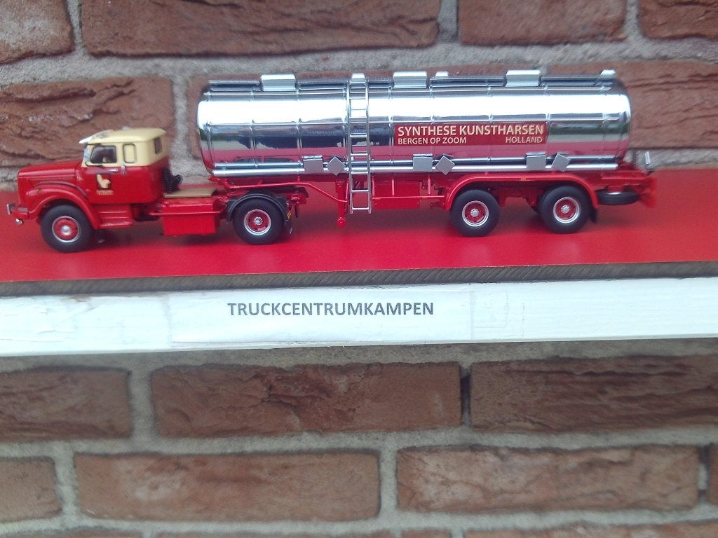 Tekno  Scania  Vabis  met  Tankoplegger  van  Verachtert, Ophalen of Verzenden, Nieuw, Bus of Vrachtwagen, Tekno