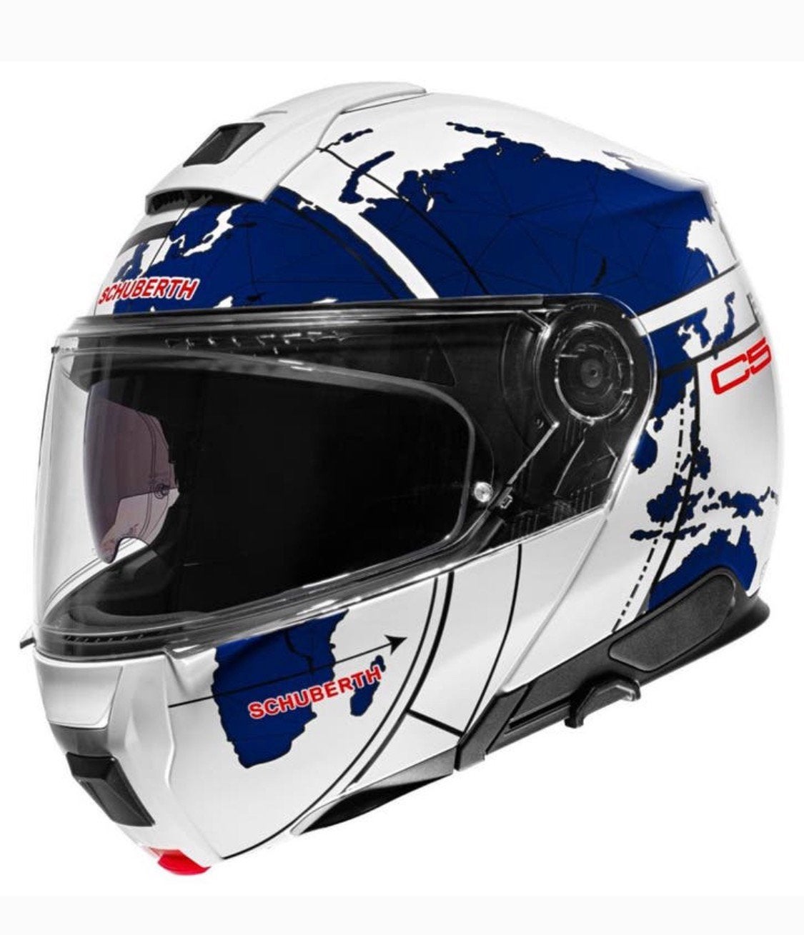 Schubert C5 globe white blue maat M, Motoren, Kleding | Motorhelmen, Systeemhelm, M, Overige merken, Nieuw zonder kaartje, Ophalen of Verzenden