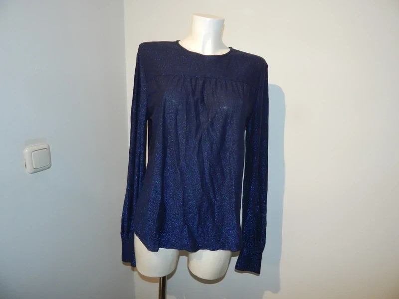 Golden Goose fijn gebreide glitter trui nacht blauw mt XL