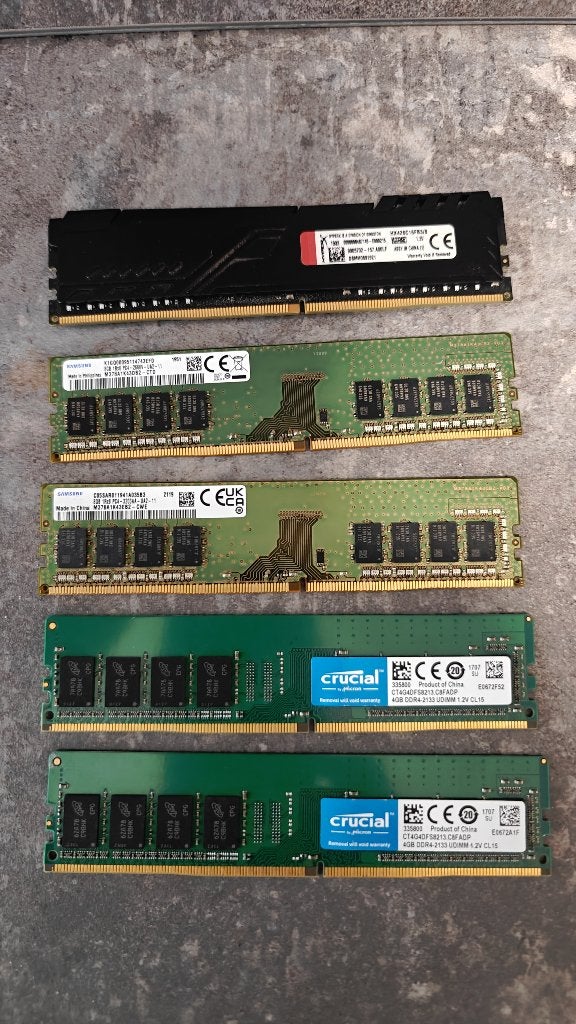 Diverse DDR4 geheugen, Computers en Software, RAM geheugen, Gebruikt, DDR4, 8 GB, Ophalen of Verzenden