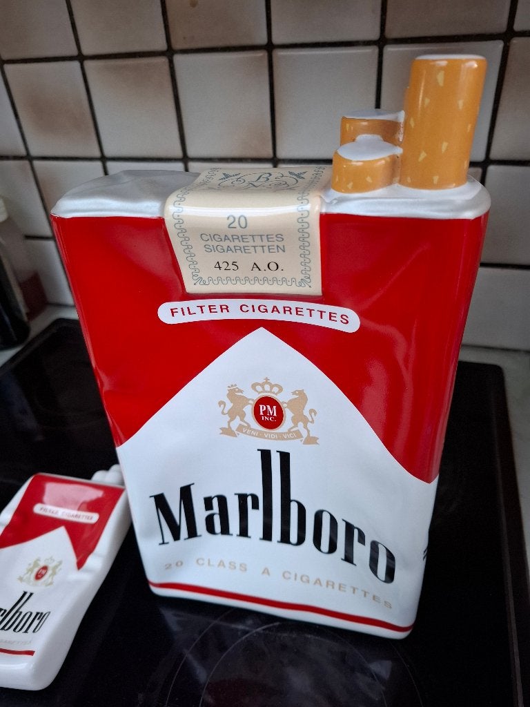 Grote Zeldzame asbak Marlboro / geldschaal, Ophalen of Verzenden, Nieuw, Asbak
