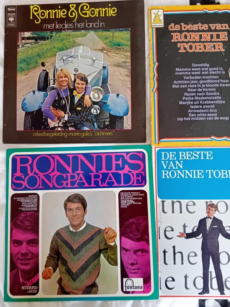 Ronnie & Gonnie en Ronnie Tober Vinyl Collectie.. 8 LP's, Gebruikt, Ophalen of Verzenden, Levenslied of Smartlap, Inclusief binnenhoes