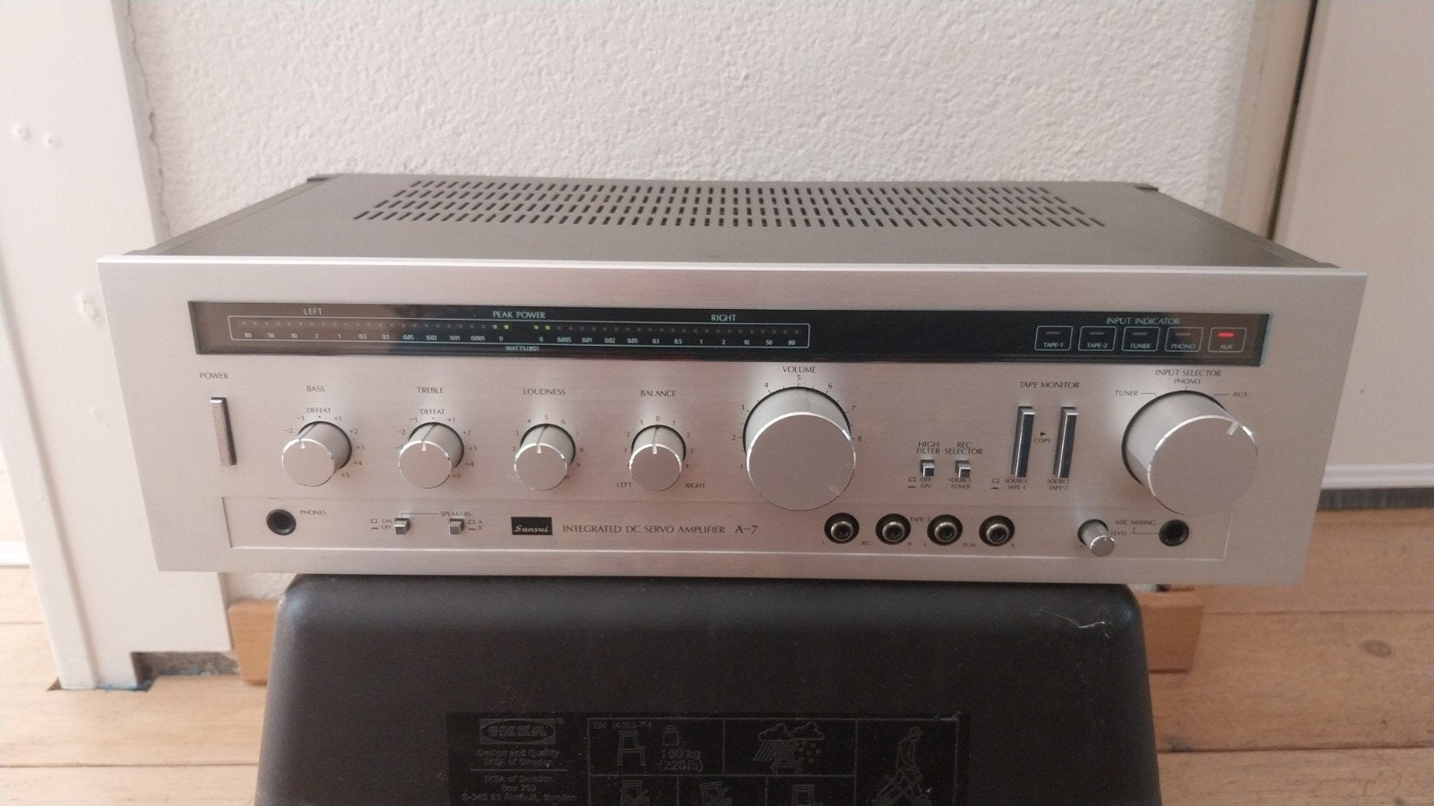 Sansui A-7 Versterker (lees tekst), Overige merken, Gebruikt, Ophalen of Verzenden, Minder dan 60 watt