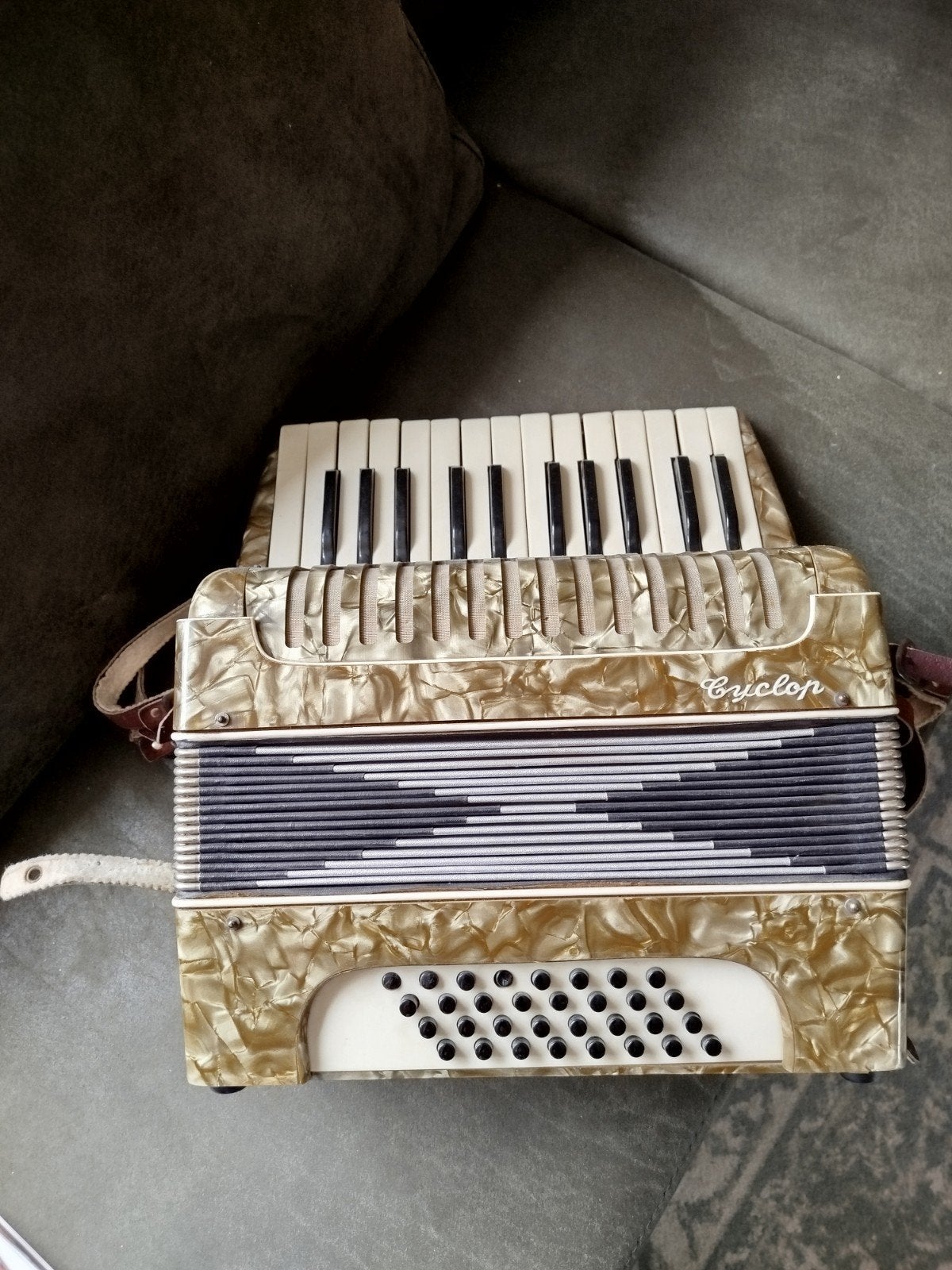 Cyclop Accordeon - Toetsaccordeon met riemen, Gebruikt, Met riemen, Overige formaten, Toetsaccordeon