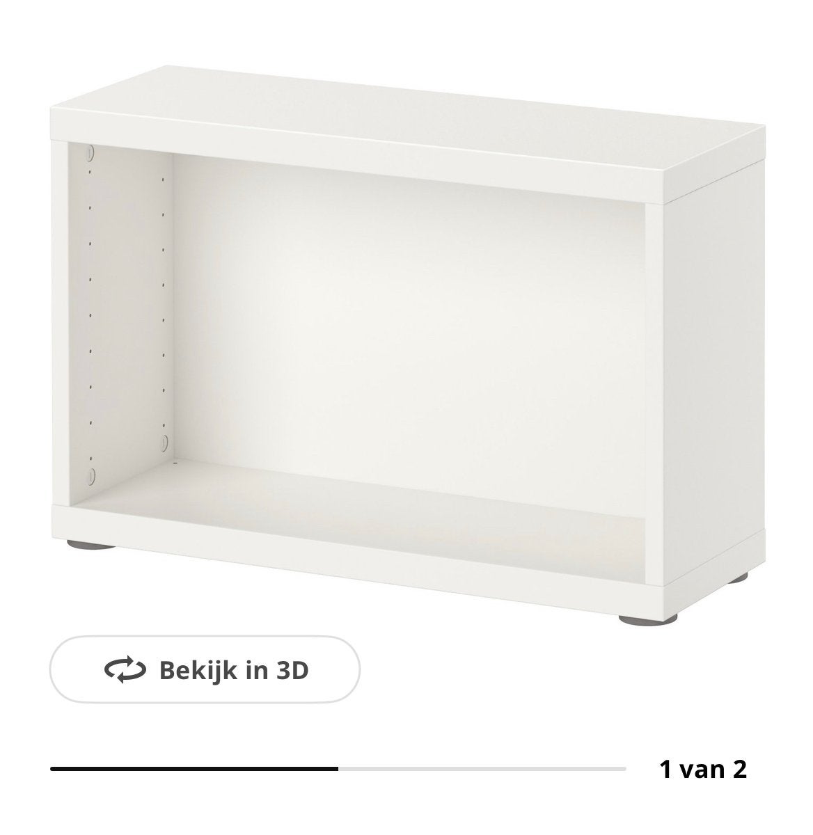 IKEA BESTÅ basiselement wit, 60x20x38 cm + 2 planken, Ophalen, Zo goed als nieuw