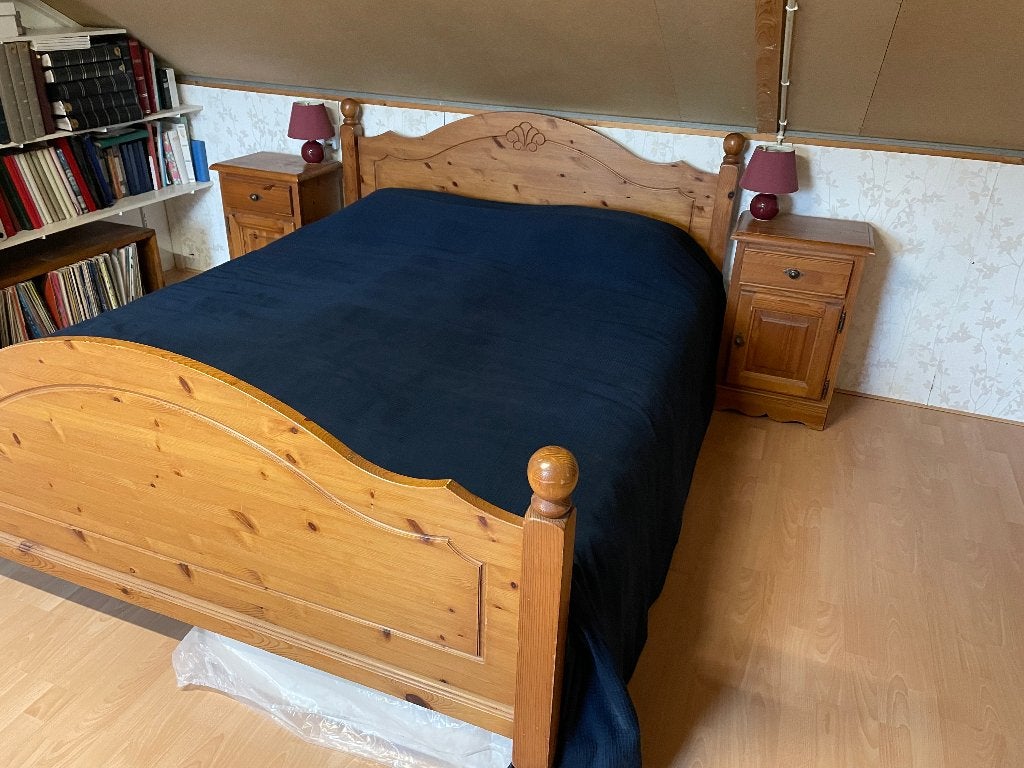 2 persoons bed, Huis en Inrichting, Ophalen, Gebruikt, 90 cm, Overige kleuren