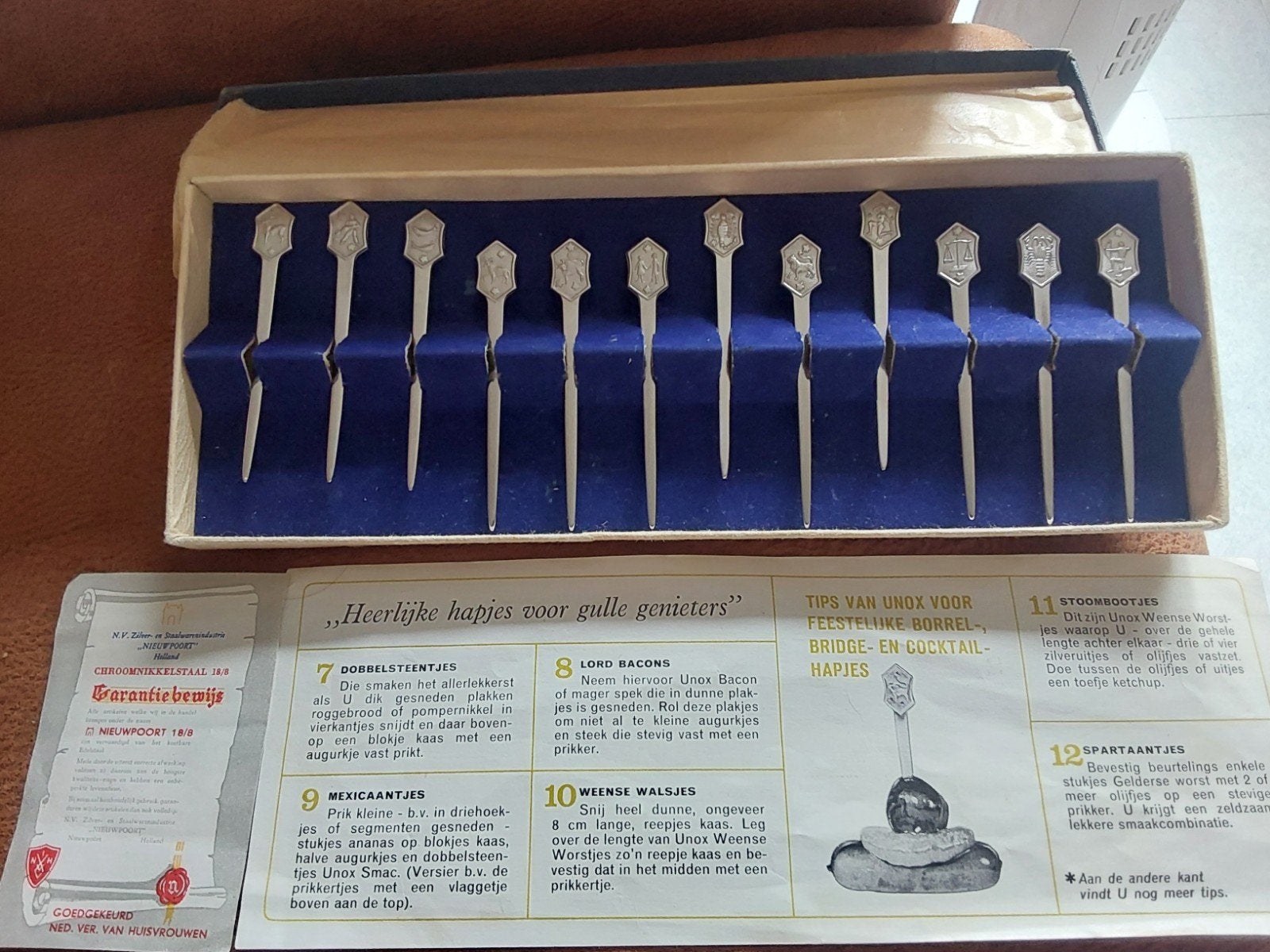 Vintage Cocktailprikkers Sterrenbeelden, Antiek en Kunst, Ophalen of Verzenden